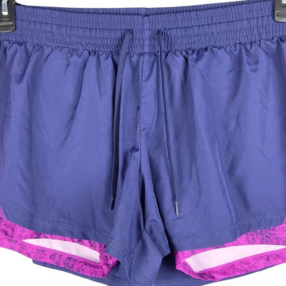 Champion Duo Dry Shorts Womens XL Purple & Pink Athletic Drawstring Waist - Picture 1 of 7